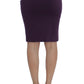 Elegant Purple Pencil Skirt - SEHABRANDS