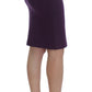 Elegant Purple Pencil Skirt - SEHABRANDS