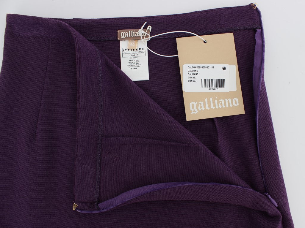 Elegant Purple Pencil Skirt - SEHABRANDS