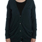 Elegant Green Cotton Cardigan Sweater - SEHABRANDS