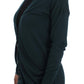 Elegant Green Cotton Cardigan Sweater - SEHABRANDS