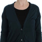 Elegant Green Cotton Cardigan Sweater - SEHABRANDS