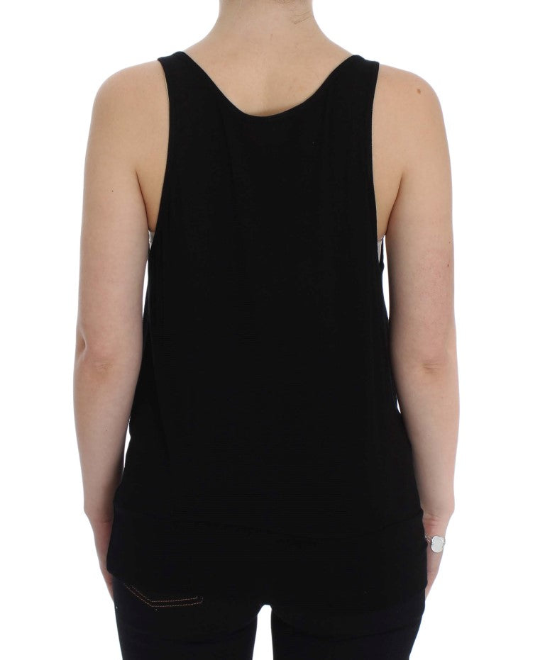 Sleek Black Cami Blouse Tank Top - SEHABRANDS