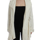 Elegant White Wrap Trench Jacket - SEHABRANDS