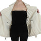 Elegant White Wrap Trench Jacket - SEHABRANDS