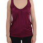 Elegant Purple Rayon Cami Blouse - SEHABRANDS