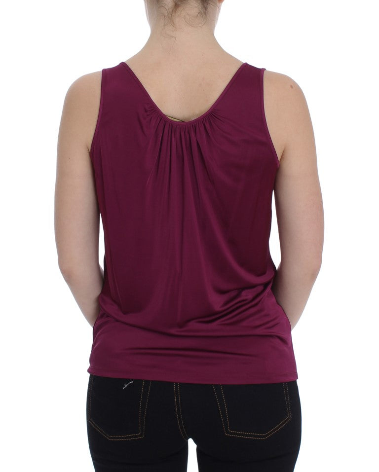 Elegant Purple Rayon Cami Blouse - SEHABRANDS