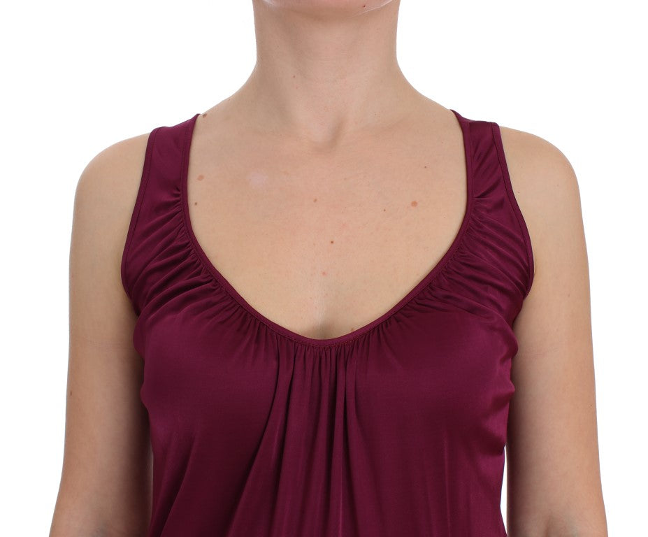 Elegant Purple Rayon Cami Blouse - SEHABRANDS