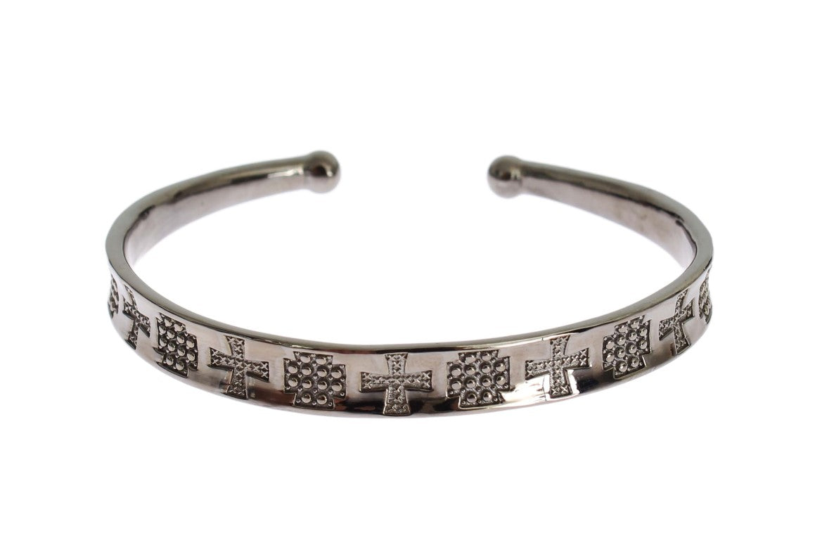 Elegant Rhodium Silver Bangle - SEHABRANDS