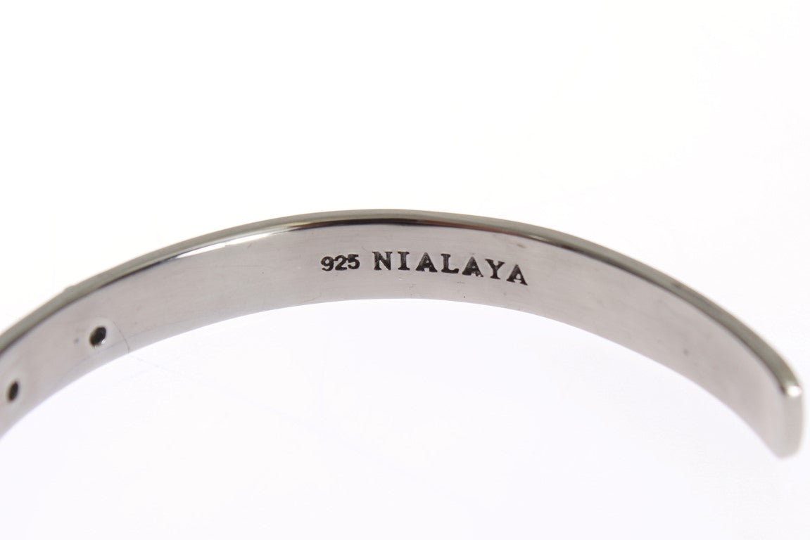 Chic Nialaya Silver CZ Bangle for Her - SEHABRANDS