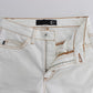 Chic White Slim Fit Denim - SEHABRANDS