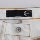 Chic White Slim Fit Denim - SEHABRANDS