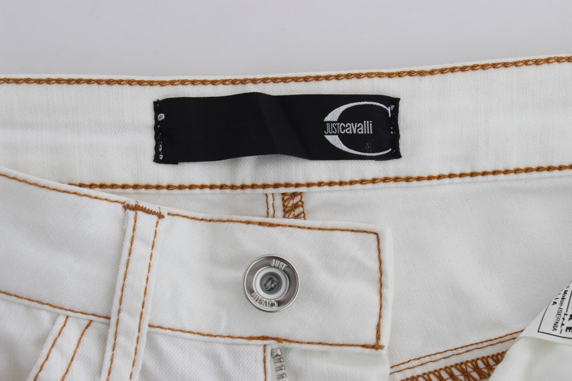 Chic White Slim Fit Denim - SEHABRANDS