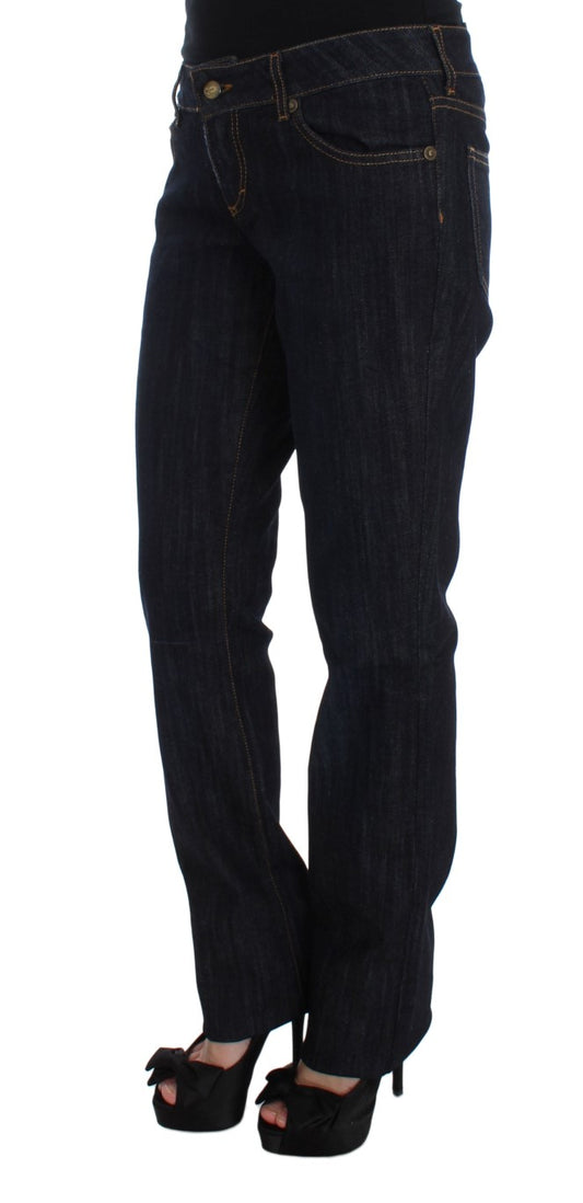 Chic Blue Straight Fit Designer Jeans - SEHABRANDS