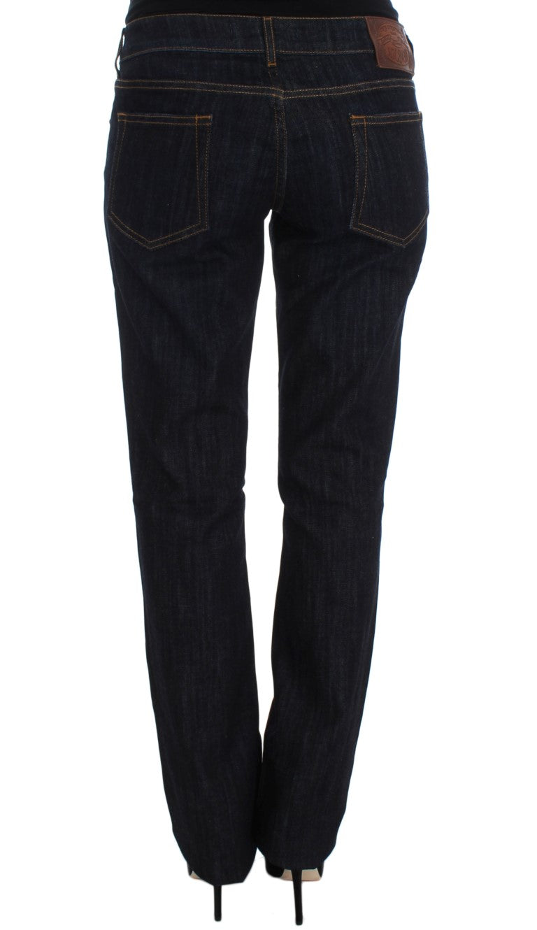 Chic Blue Straight Fit Designer Jeans - SEHABRANDS