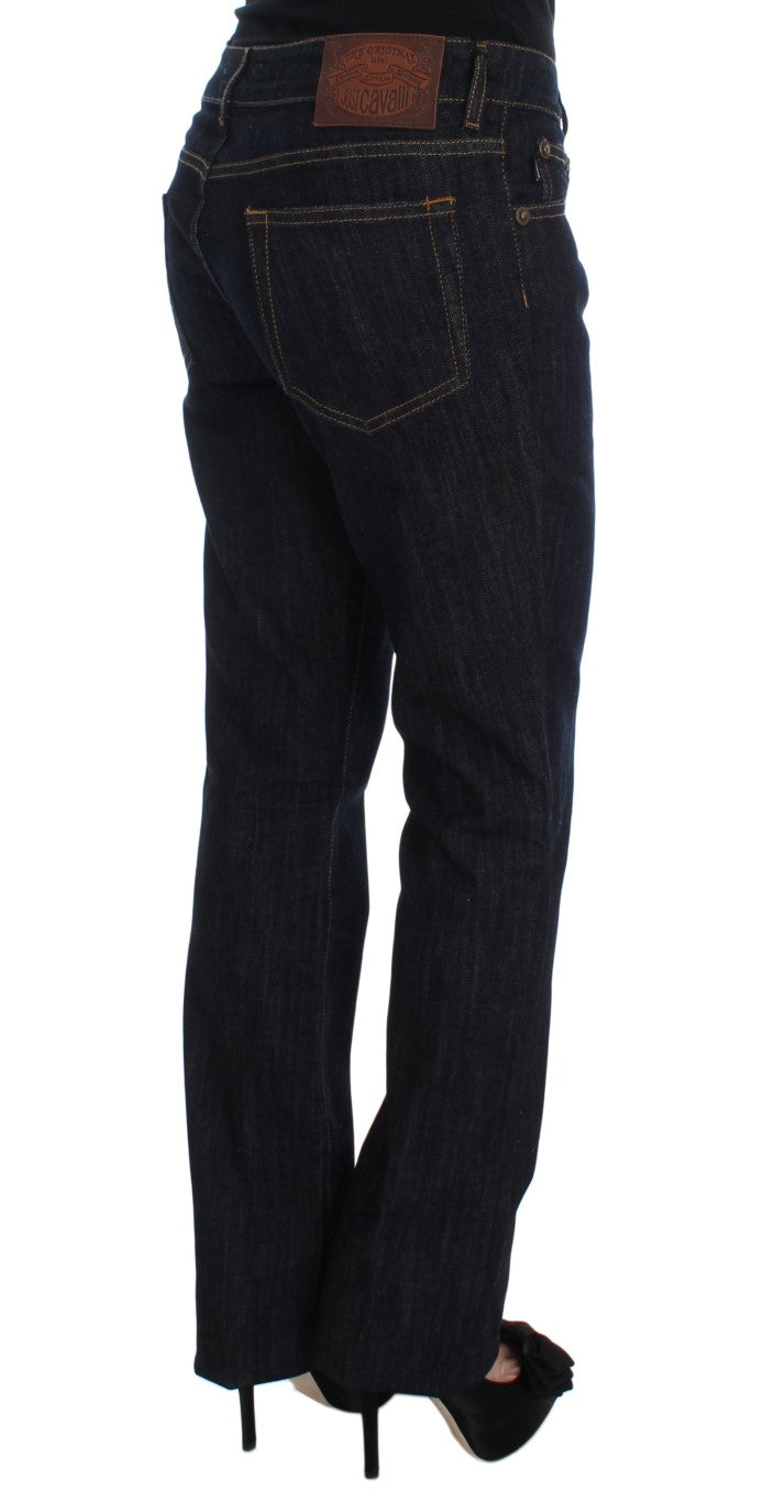 Chic Blue Straight Fit Designer Jeans - SEHABRANDS