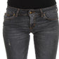 Slim Fit Green Diamond Blue Wash Jeans - SEHABRANDS