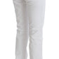 Chic Slim Fit White Cotton Jeans - SEHABRANDS