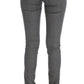 Chic Gray Slim-Fit Designer Jeans - SEHABRANDS