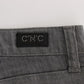 Chic Gray Slim-Fit Designer Jeans - SEHABRANDS