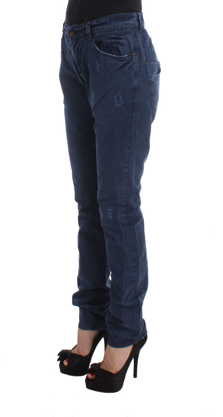 Chic Regular Fit Blue Denim Jeans - SEHABRANDS