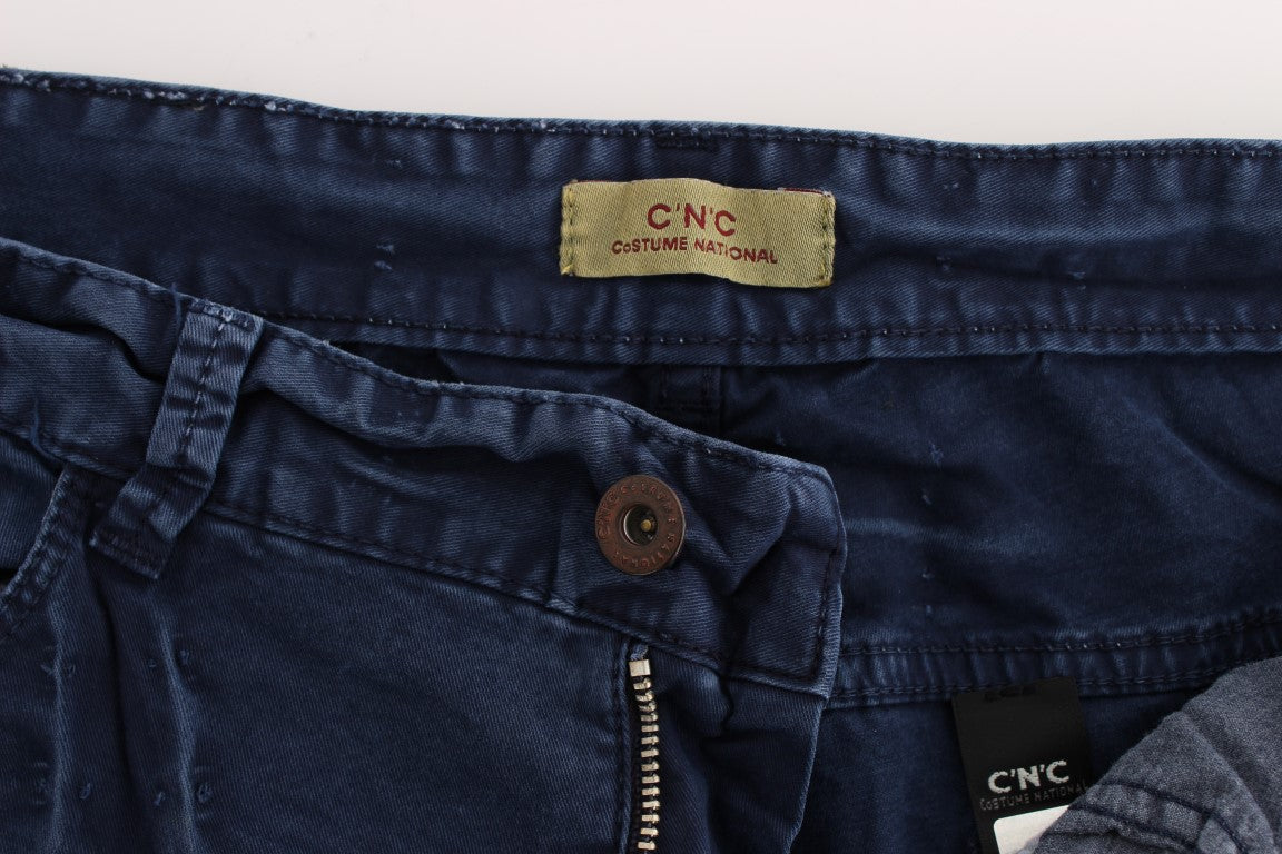 Chic Regular Fit Blue Denim Jeans - SEHABRANDS