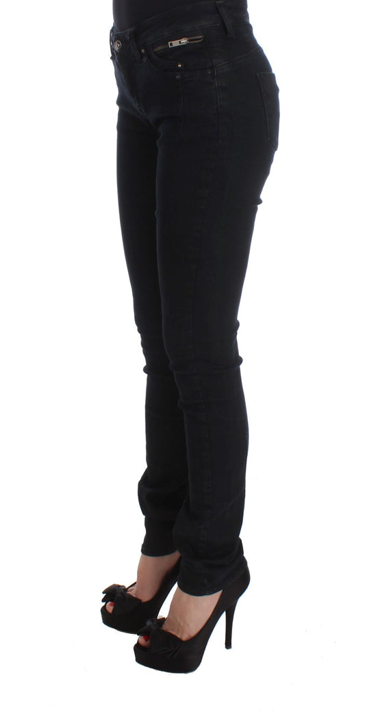 Sleek Slim Fit Designer Jeans in Classic Black - SEHABRANDS