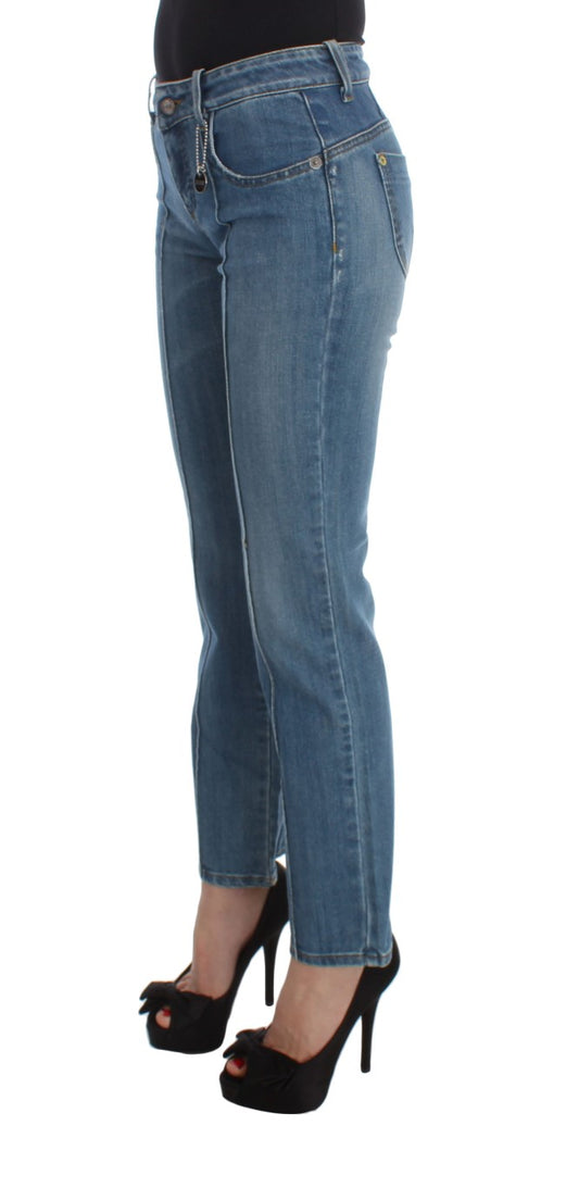 Chic Slim Fit Blue Jeans for the Modern Woman - SEHABRANDS