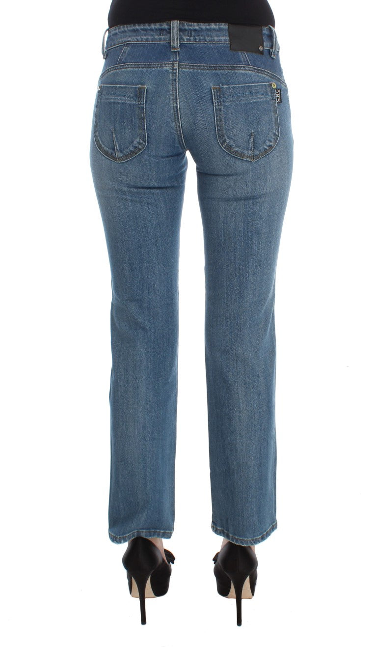 Chic Slim Fit Blue Jeans for the Modern Woman - SEHABRANDS