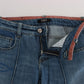 Chic Slim Fit Blue Jeans for the Modern Woman - SEHABRANDS