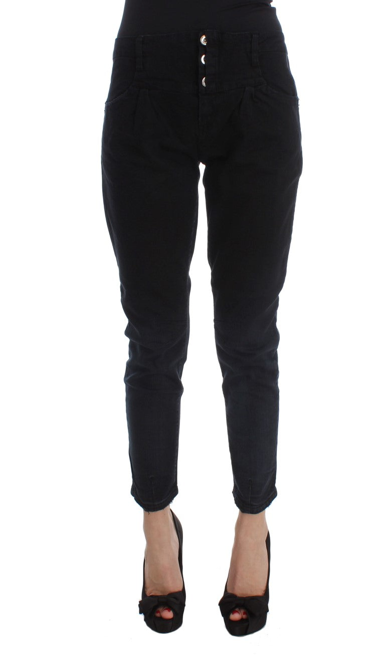 Sleek Slim Fit Black Denim Jeans - SEHABRANDS