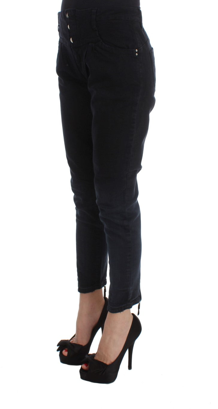 Sleek Slim Fit Black Denim Jeans - SEHABRANDS