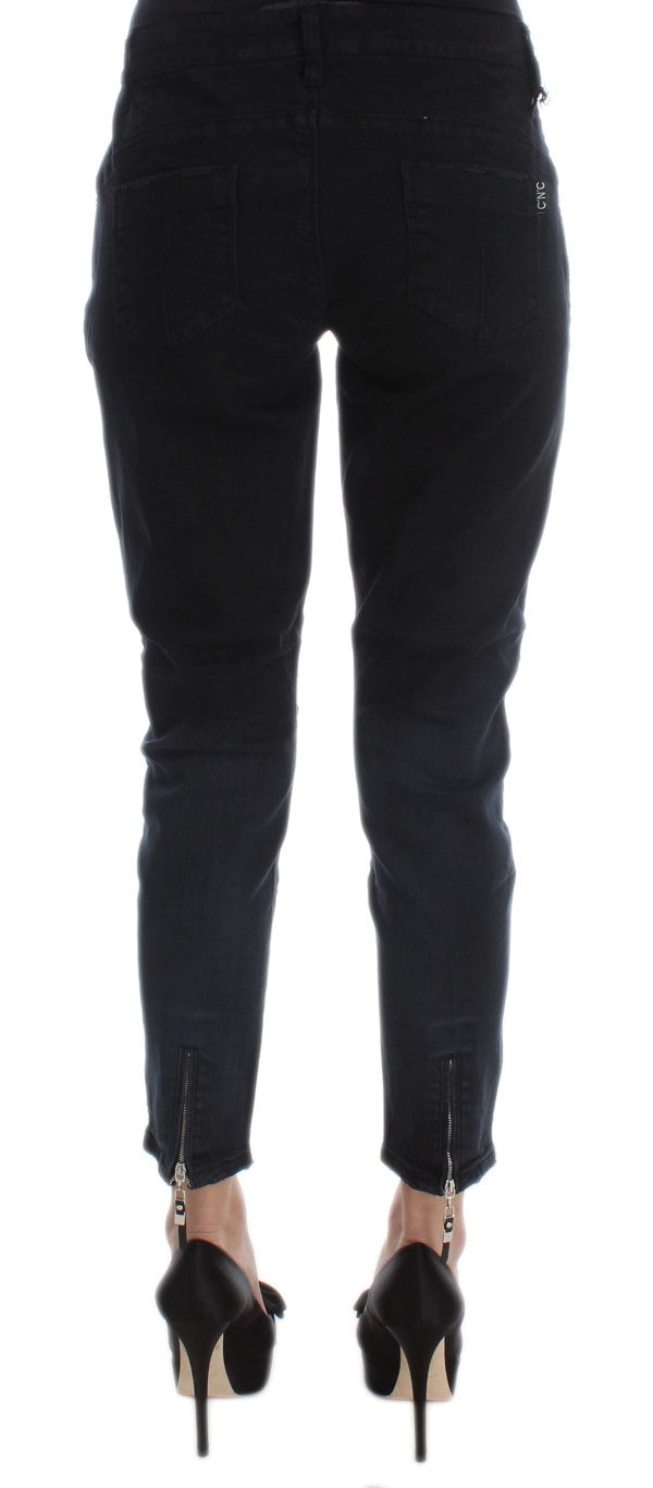 Sleek Slim Fit Black Denim Jeans - SEHABRANDS