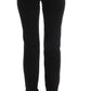 Chic Black Slim Fit Zippered Cotton Jeans - SEHABRANDS