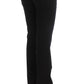 Chic Black Slim Fit Zippered Cotton Jeans - SEHABRANDS