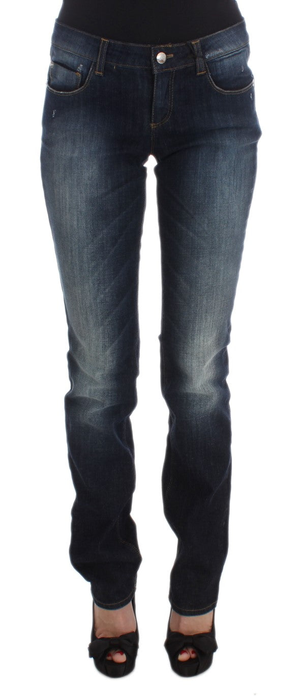 Sleek Slim Fit Blue Designer Jeans - SEHABRANDS