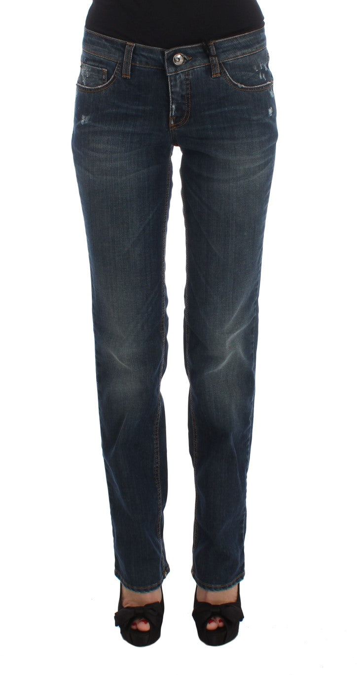 Chic Blue Regular Fit Designer Jeans - SEHABRANDS