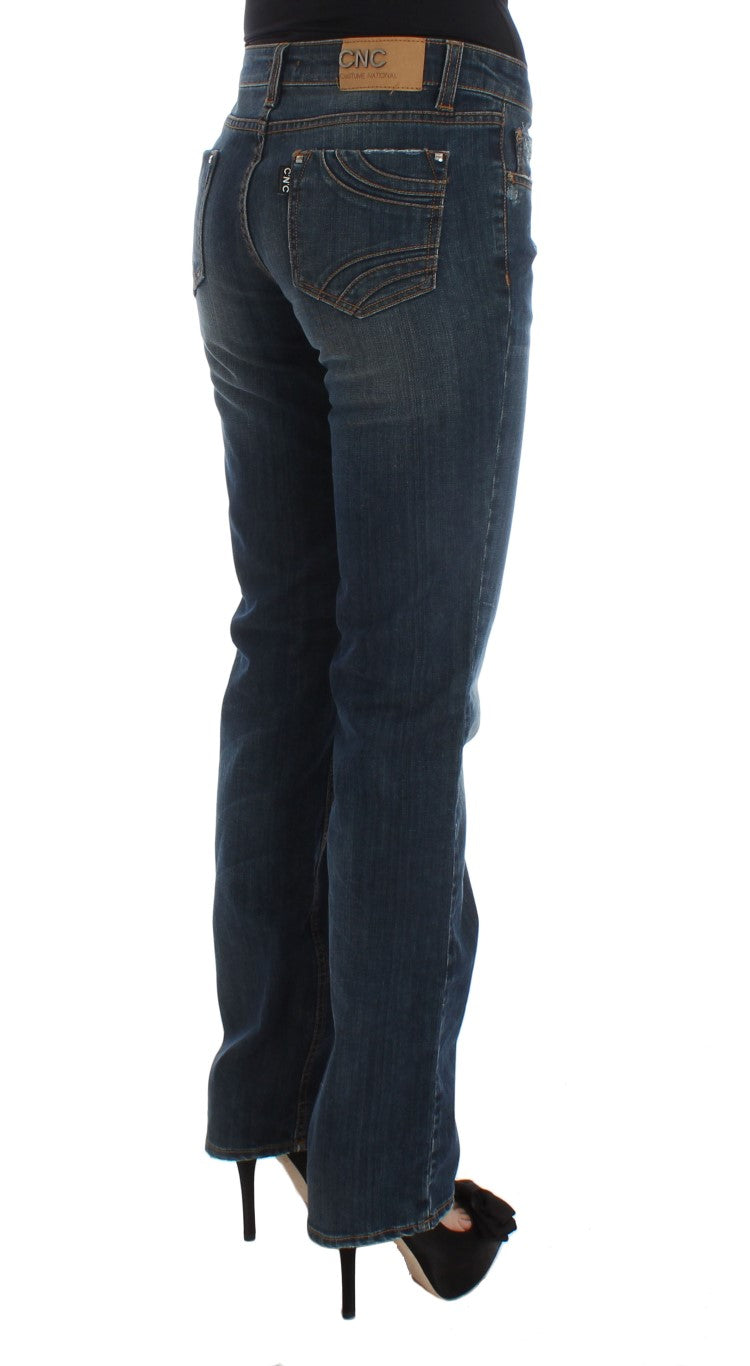 Chic Blue Regular Fit Designer Jeans - SEHABRANDS