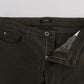 Chic Slim Fit Green Cotton Jeans - SEHABRANDS