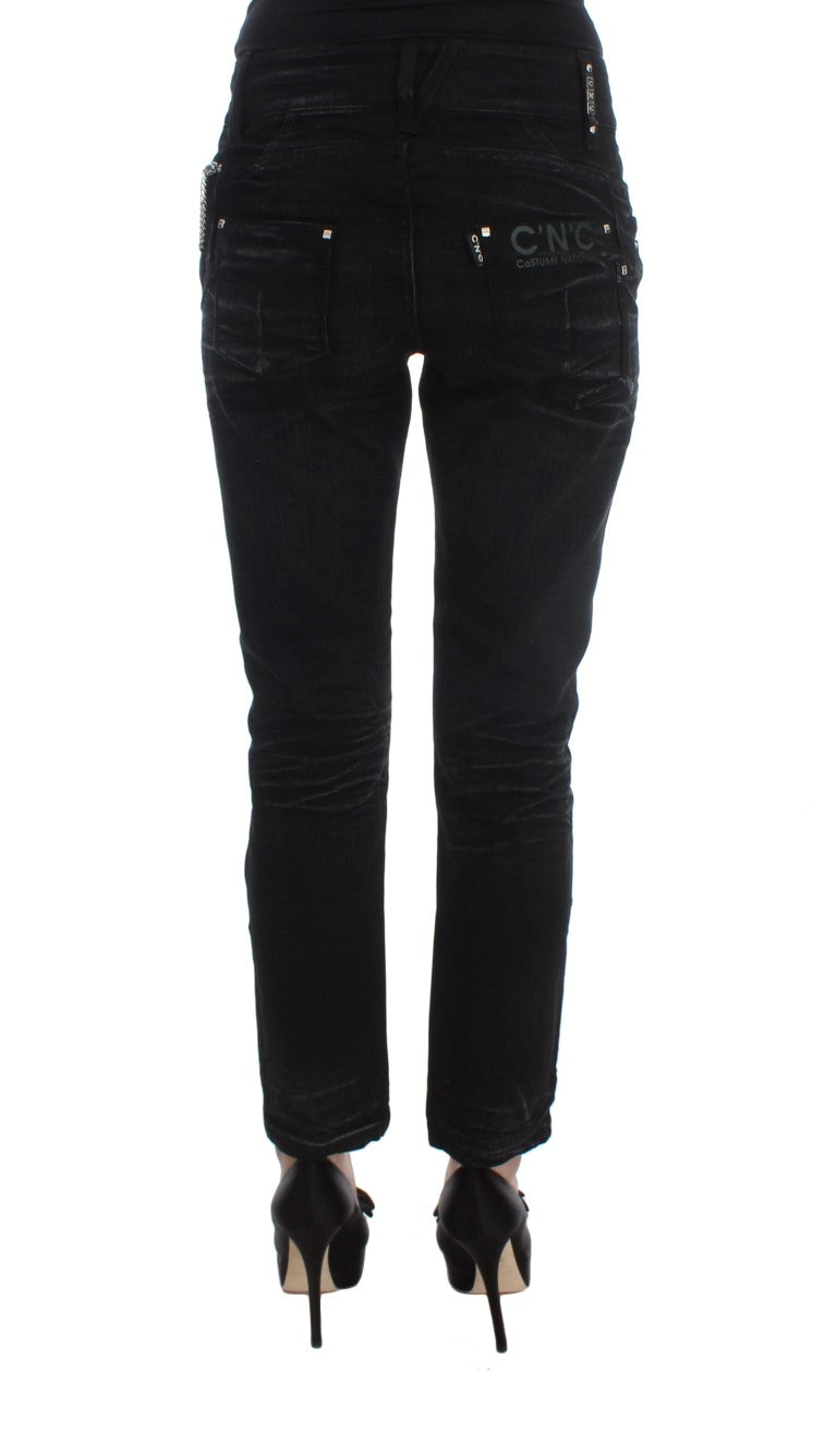 Elegant Black Slouchy Fit Jeans for Trendsetters - SEHABRANDS