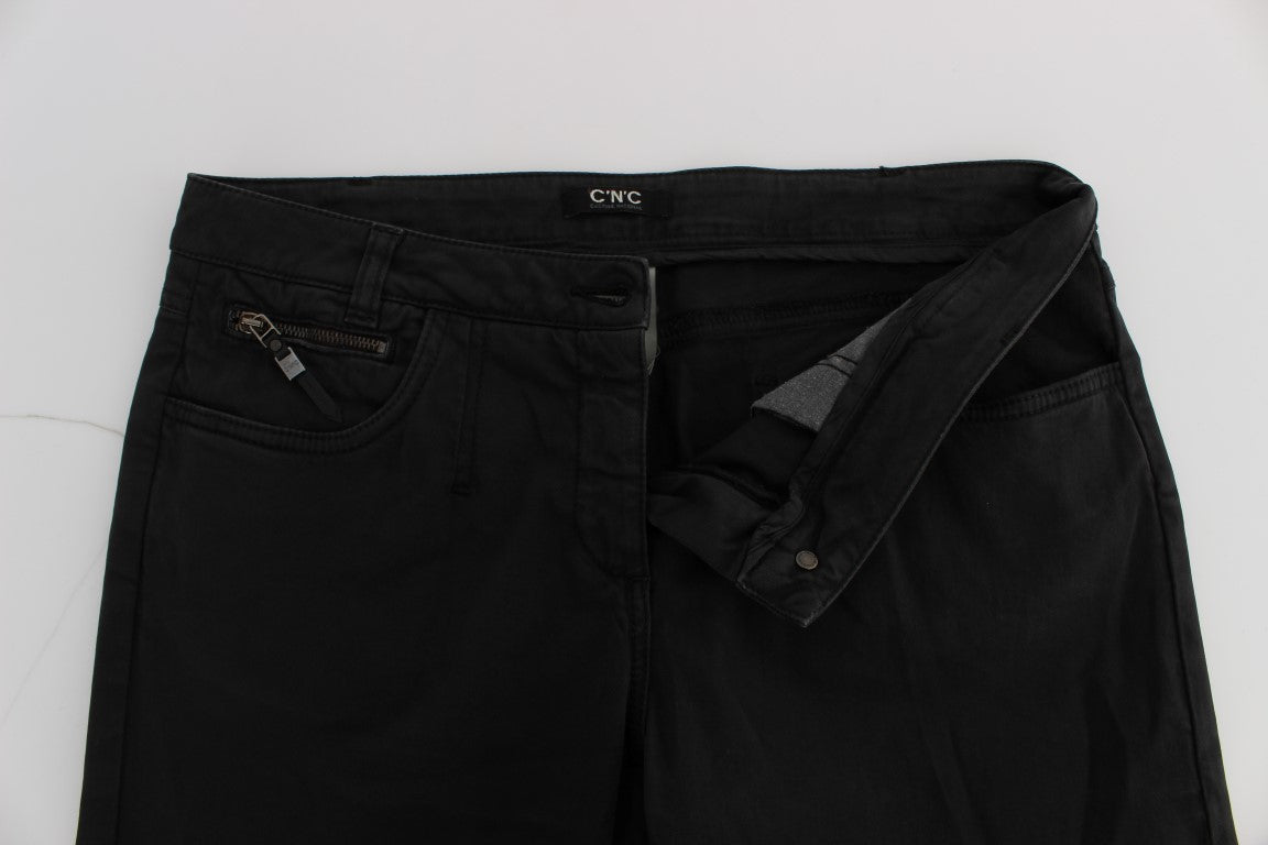 Chic Black Regular Fit Denim Jeans - SEHABRANDS