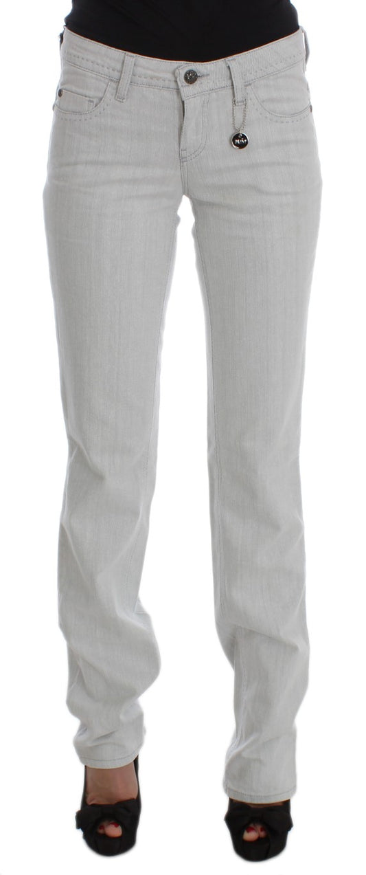 Chic Gray Slim Fit Designer Jeans - SEHABRANDS