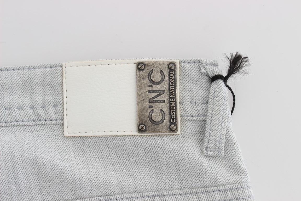 Chic Gray Slim Fit Designer Jeans - SEHABRANDS