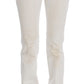 Chic White Slim Fit Designer Jeans - SEHABRANDS