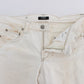 Chic White Slim Fit Designer Jeans - SEHABRANDS