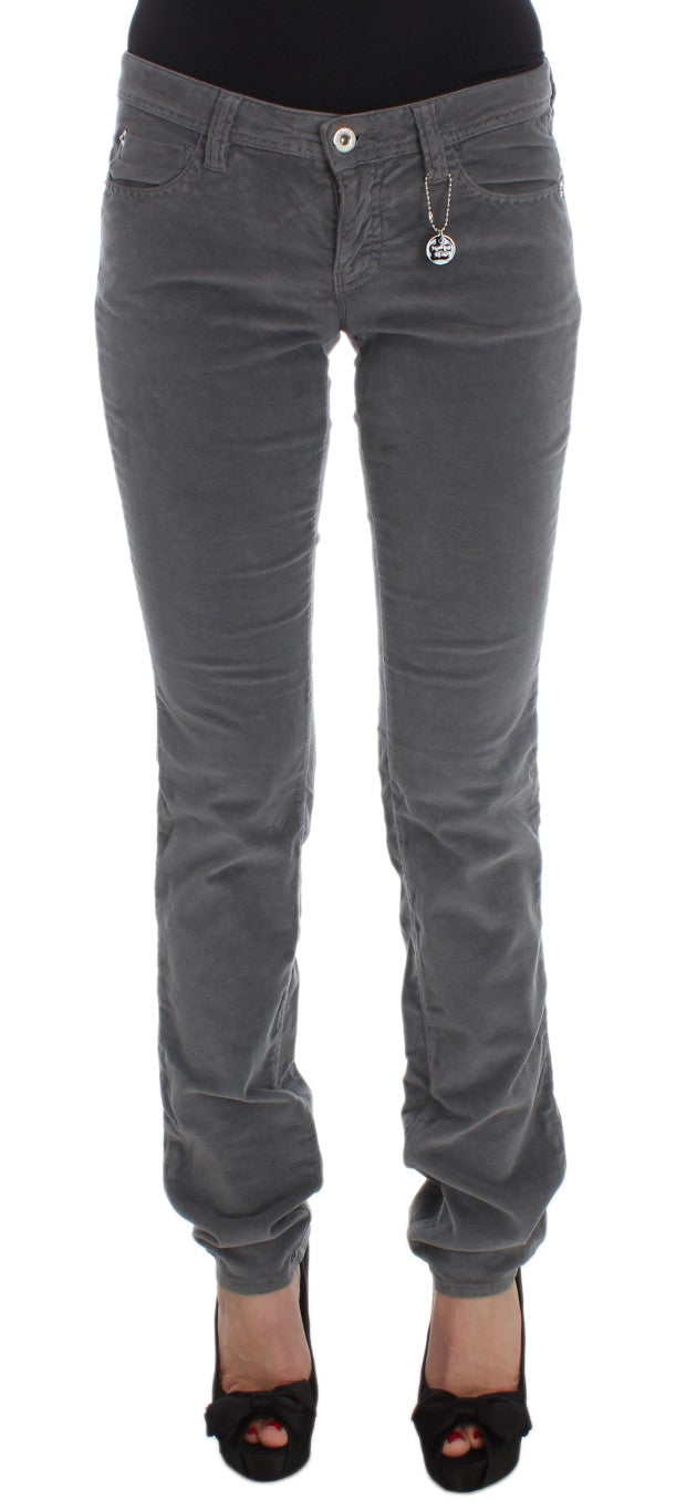 Sleek Super Slim Gray Jeans - SEHABRANDS