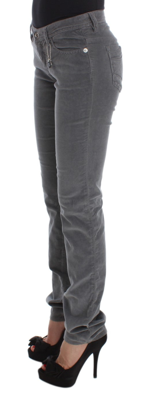 Sleek Super Slim Gray Jeans - SEHABRANDS