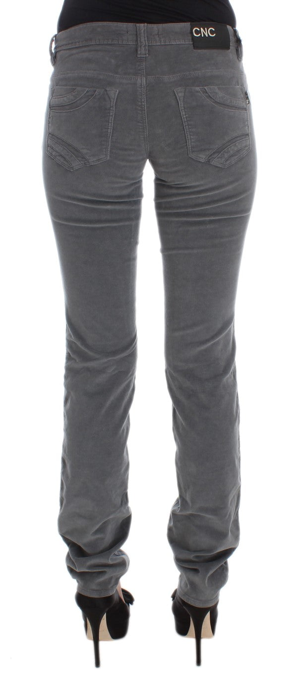 Sleek Super Slim Gray Jeans - SEHABRANDS