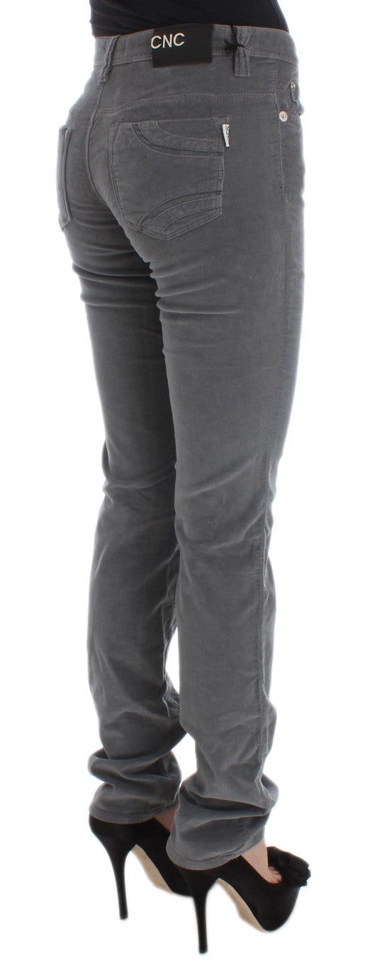 Sleek Super Slim Gray Jeans - SEHABRANDS