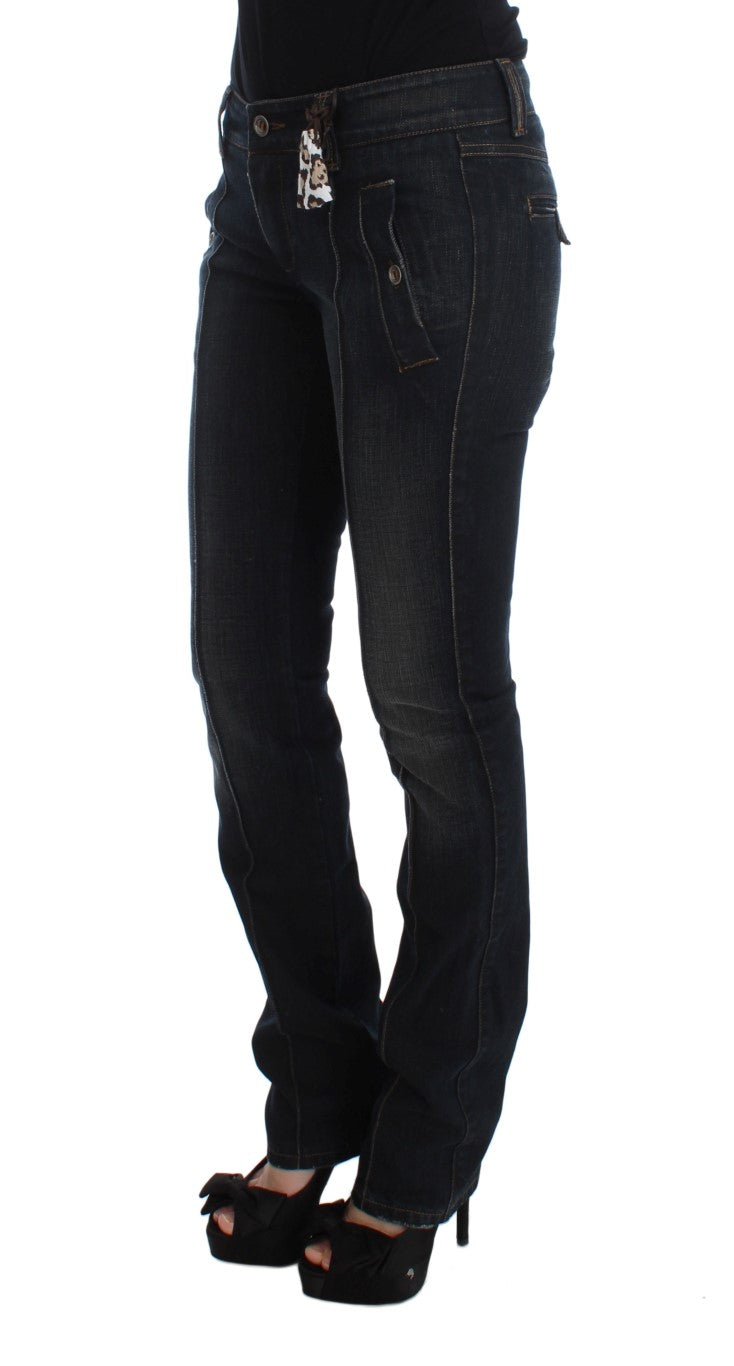 Chic Slim Fit Italian Cotton Jeans - SEHABRANDS